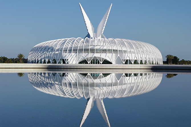 The completed Innovation, Science and Technology Building at Florida Polytechnic University in Lakeland.