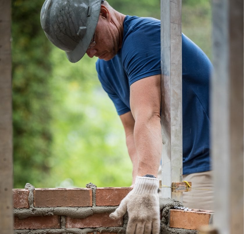 CRH employee on job site