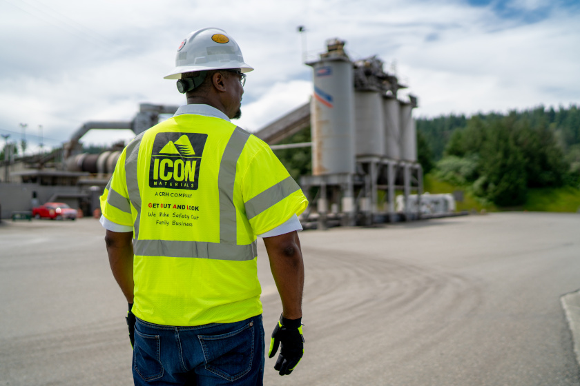 Icon Materials worker at job site