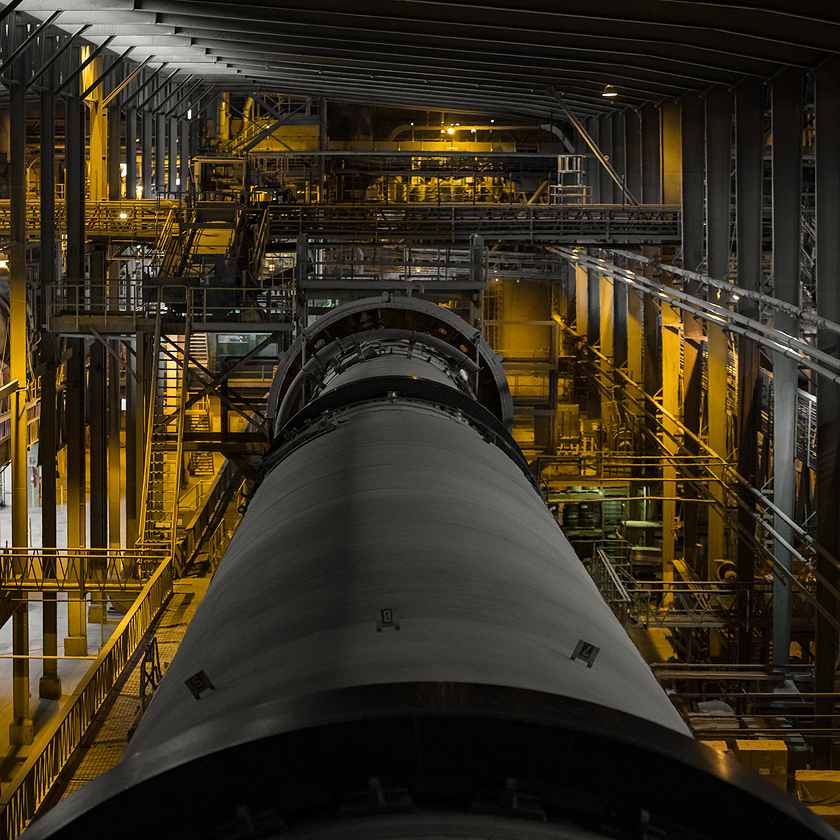 inside of a cement facility