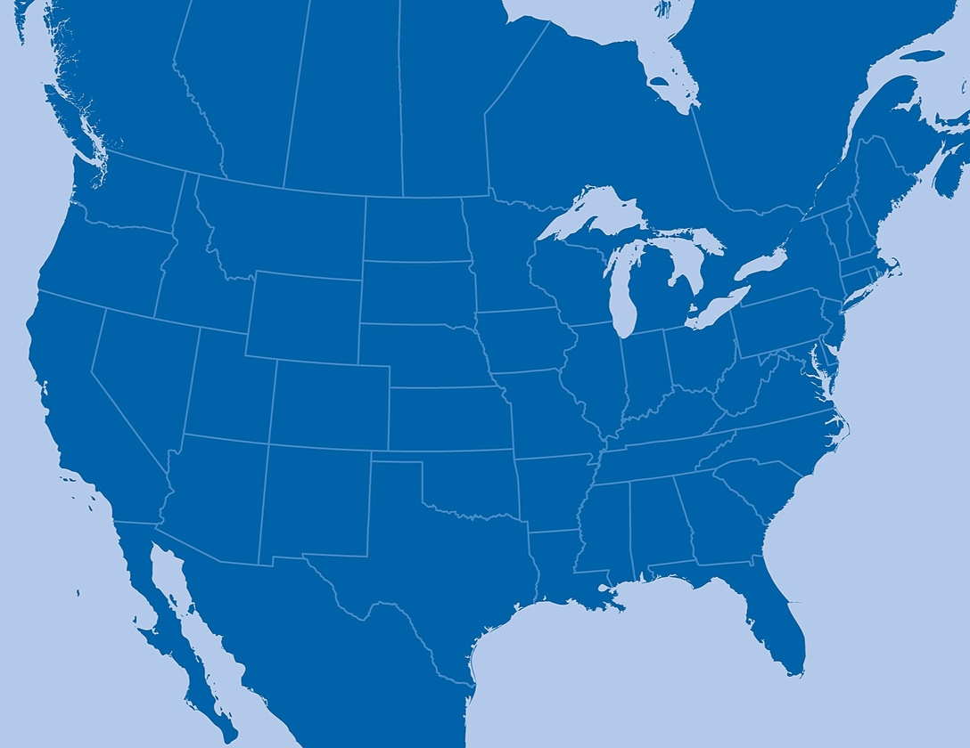 Map of North America