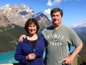 pat-and-i-at-peyko-lake-jasper-national-park